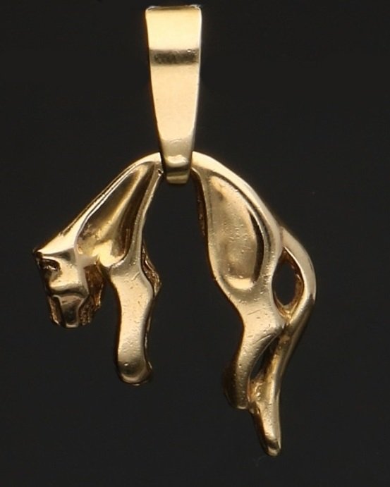 14 kt Yellow gold pendant in the shape 