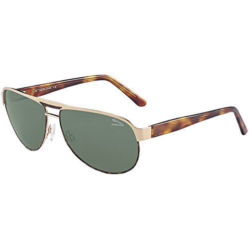 Jaguar - New Men's Jaguar Aviator Designer Sunglasses Zeiss Lenses Tortoise Shell + Hard Case - Okulary przeciwsłoneczne