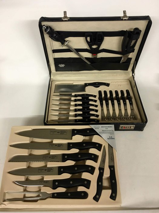 24 piece cutlery/knife set by Kronenberg - Handmade - Profiline