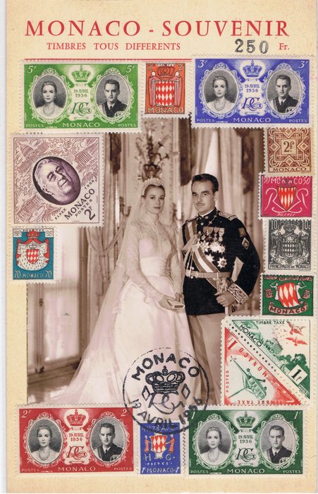 摩納哥 1956 - Enveloppe 1er jour + Monaco Souvenir 