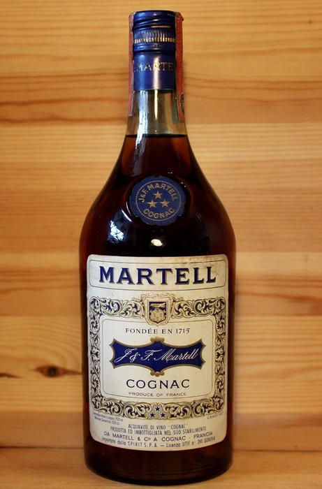 J&F. Martell Cognac, 750ml, 40% Alc/vol, (250 years Martell founding), for Italian market