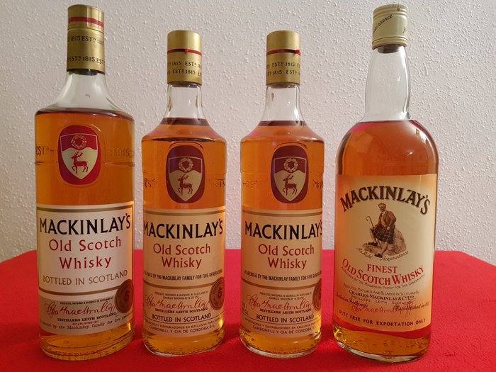 Mackinlay's Old Scotch Whisky - Bottled in Scotland 1970s to 1980s - 4Bottles