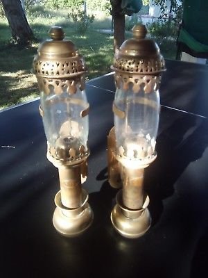 old pair of lamp for sleeping carriages - English SNCF - RTD company