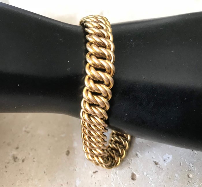 Murat gold-plated bracelet in twisted links, vintage, 1960s