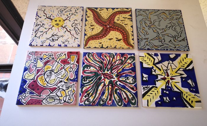 Salvador Dali - 6 ceramic tiles