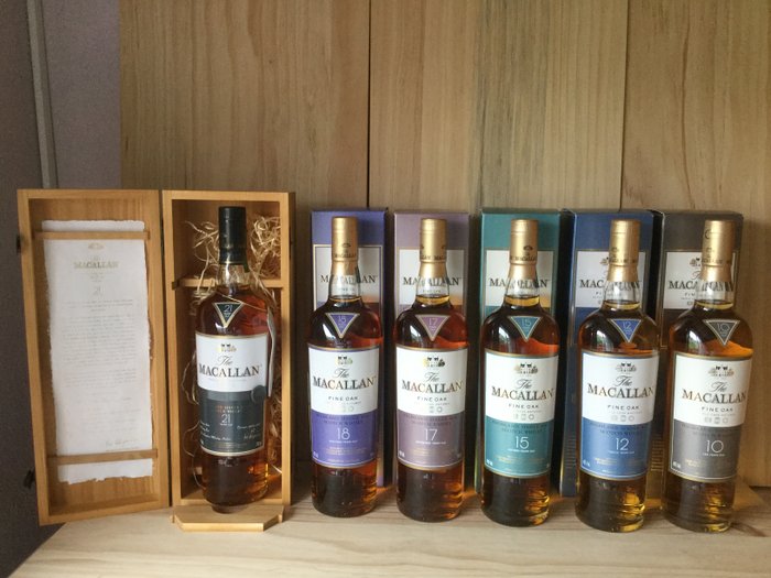 6 Bottles The Macallan 10 12 15 17 18 And 21 Years Old Catawiki