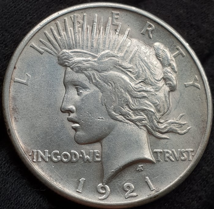 美國 - 1 Dollar 1921 'Peace Dollar' - 銀