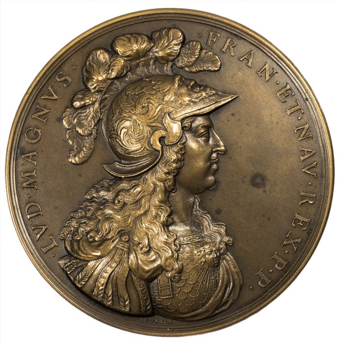 法国 - Médaille 'Louis XIV - NEC PLURIBUS IMPAR 1674' par Varin - Bronze