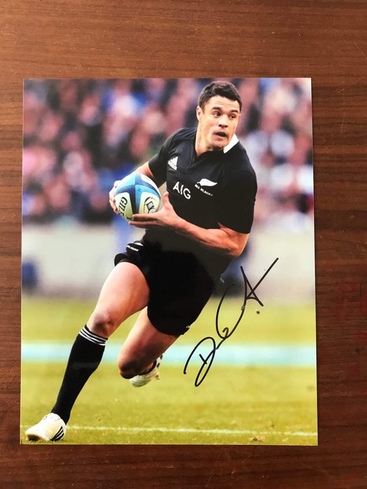 DAN CARTER SIGNED PHOTO PRINT AUTOGRAPH NEW ZEALAND ALL BLACKS RUGBY 