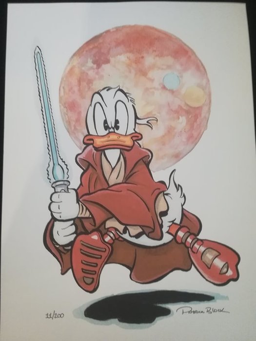 Donald Duck - Disney/Star Wars print - 'Donaldwon Duckobi' by Patrick Block - (2018)