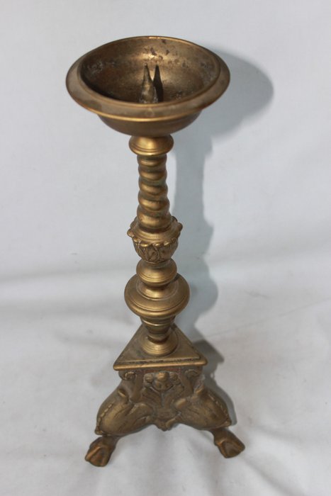 Copper candlestick based on antique original with dating 1699