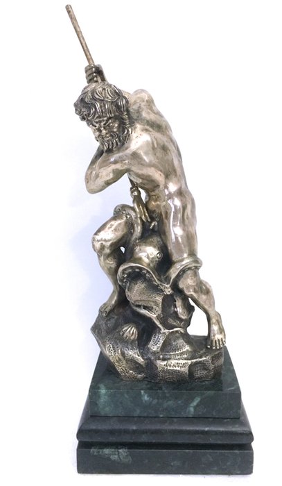 “Nettuno” - silver sculpture - Ferdinando De Luca - Naples, 1785/1869