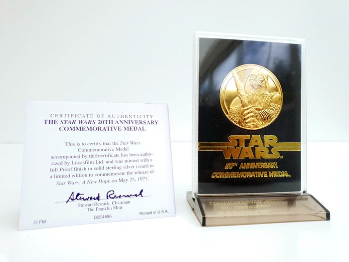 Star Wars Episode IV Limited Edition Collectable Gold Commemorative Coin/Medal Boba Fett VI Original Trilogy