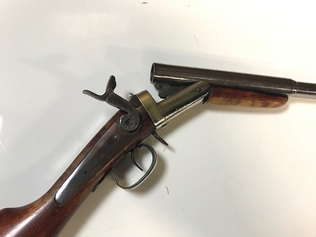 Antiek enkelloops Penvuur geweer - Penvuur jachtgeweer - Ca 1875