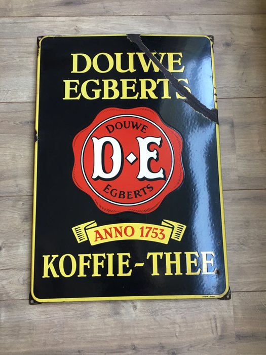 Enamel advertising sign "Douwe Egberts" - ca. 1940s/50s