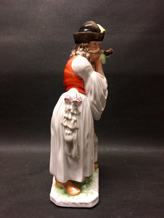 Herend Porcelain Hungarian  Beautiful Shepherd Leaning on Stick 