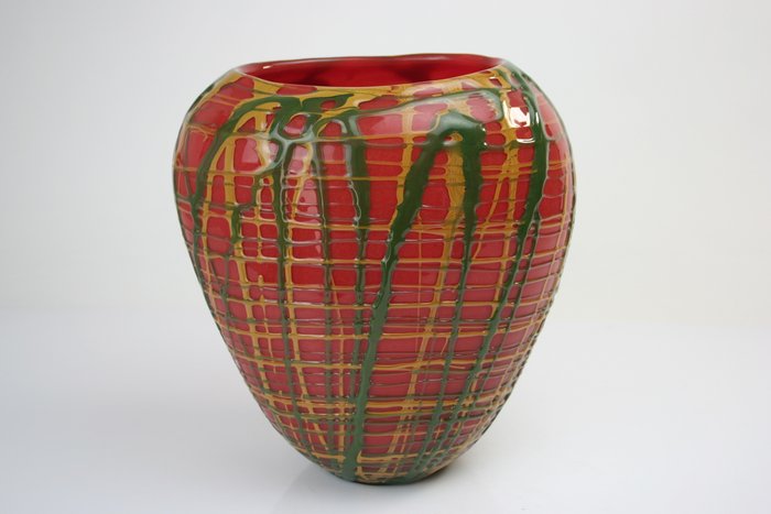Mihai Topescu - Art Glass Vase - signed