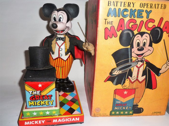 Disney MICKEY the MAGICIAN - made of tin - 60th - battery powered