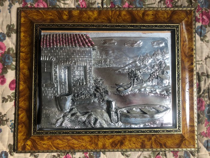 Bas-relief board in silver 925