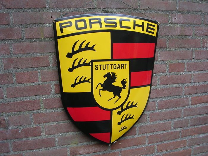 Porsche Garage Advertising Classic Car Enamel Wall Sign 2013