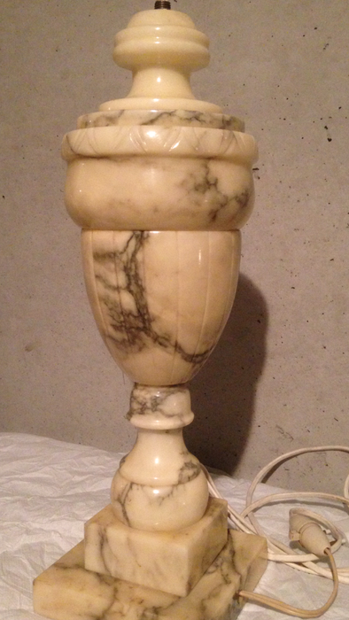 Made in Italy NOS Onyx Alabaster Marble lamp base part 