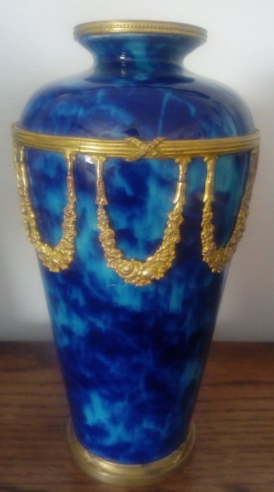 Paul Millet for Sèvres - Vase in blue porcelain, 1870/1930