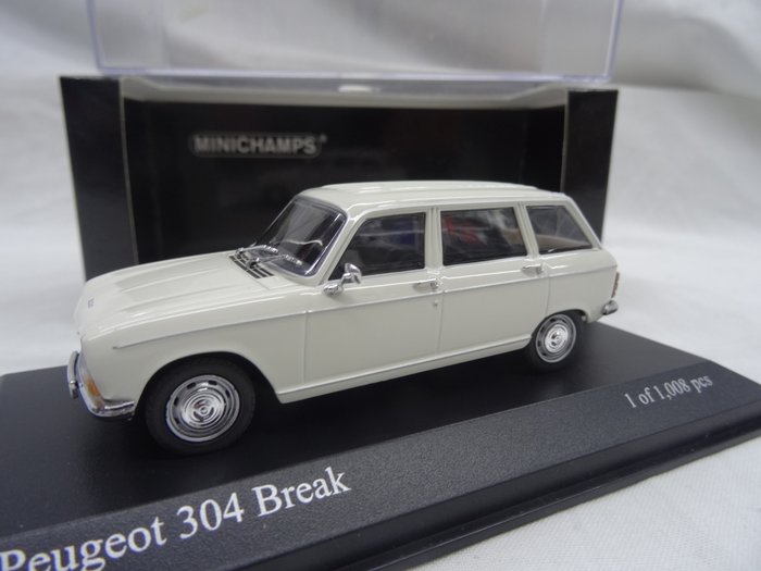 MiniChamps - 1:18 - Peugeot 304 Break 1972 - Kleur Wit