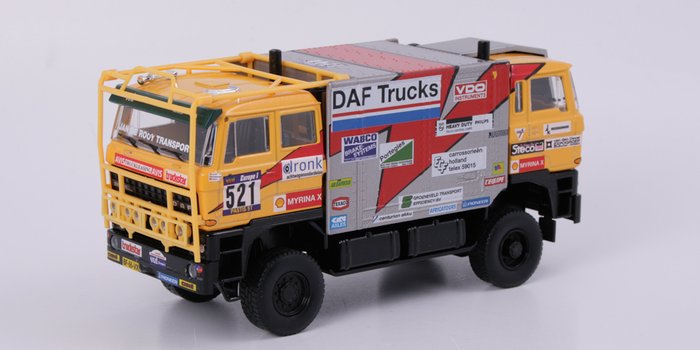 Diamond Label - Schaal 1/50 - DAF 3300 Dubbelekop Dakar 1984 jan de Rooy 