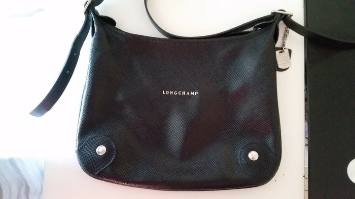 Longchamp - 1948 cuir noir série quadri Crossbody bag