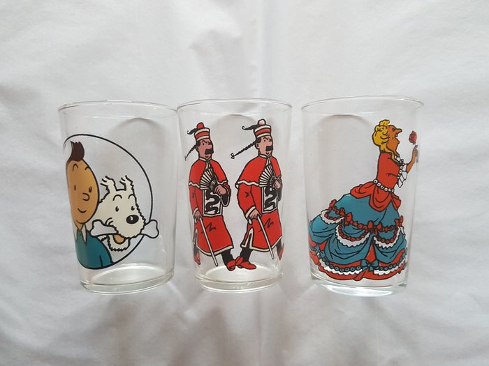 Tintin - 3 verres à moutarde - (1960)