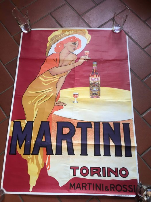 Original lithograph poster for Martini & Rossi, 100 x 70