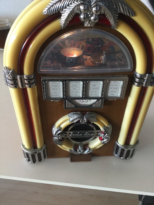 Mini juke box with light and radio