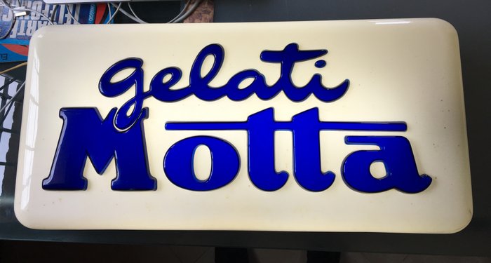 GELATI MOTTA lighted sign from the 1950s - perfectly working
