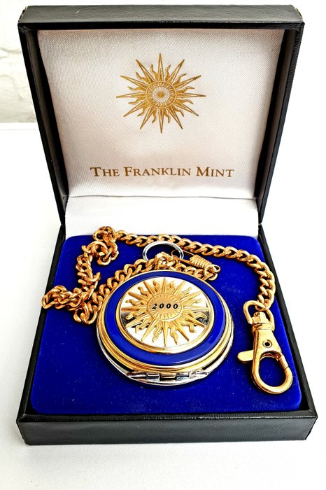 Franklin Mint - The Official 24kt gold plated Millenium Pocket Watch - Celebrating the for sale  