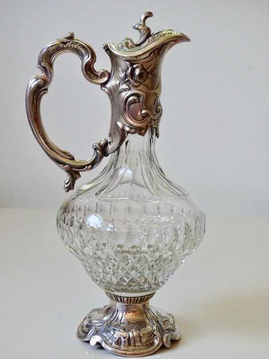 銀色玻璃水瓶 - .833 銀 - Topazio - 葡萄牙 - 20世紀中葉