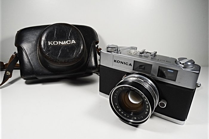 Rangefinder Camera Konica Auto S1.6 w. Hexanon 1.6/45mm Whit Case