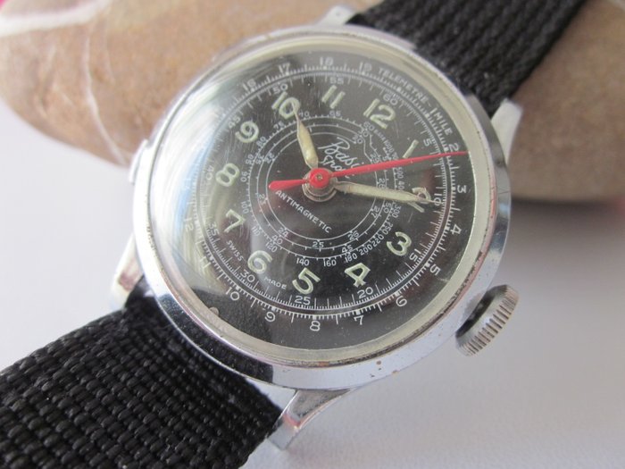 Basis Sport - Military Style Vintage Telemetre Wrist Stop Watch  - 男士 - 1950-1959