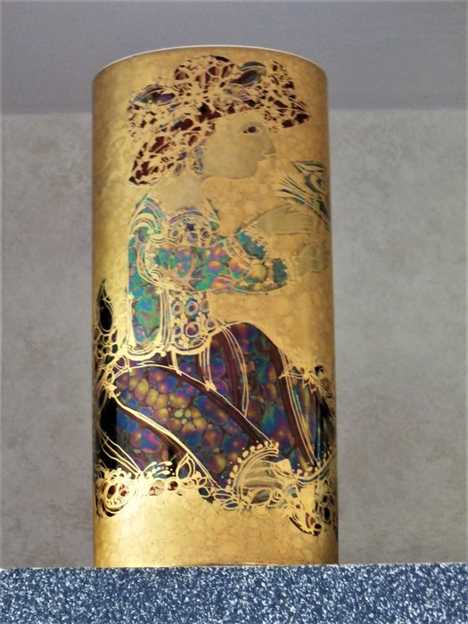 Björn Wiinblad for Rosenthal - A gold leaf studio line vase 