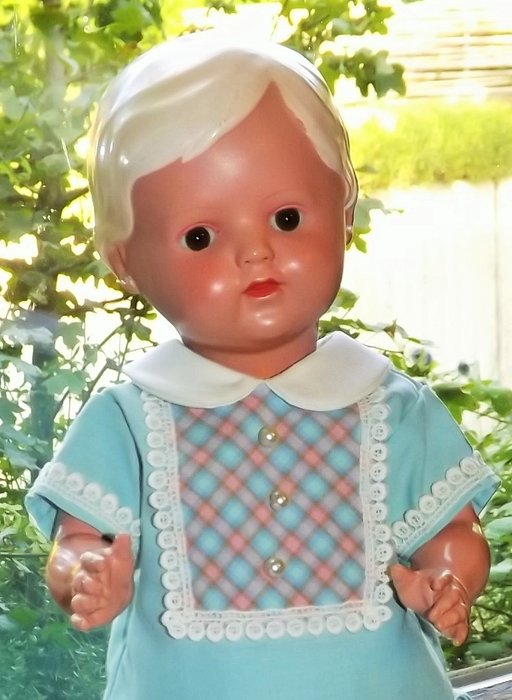 old, beautiful SCHILDKRÖT doll - CHRISTEL SIR 36/41 Germany no repro doll