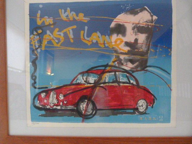 裝飾品 - Zeefdruk Herman Brood , Jaguar , in the fast lane - 1990-1990 (1 件) 