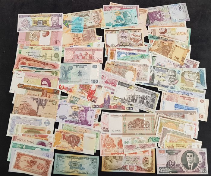 Wereld – Lot various banknotes 10 x 100 different – (1000 banknotes)