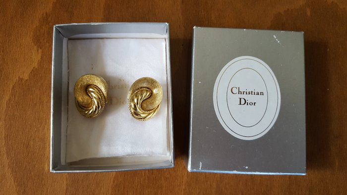 christian dior vintage clip on earrings
