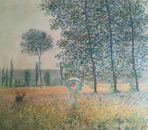 Claude Monet and Hanfstaengl - Felder im Frühling