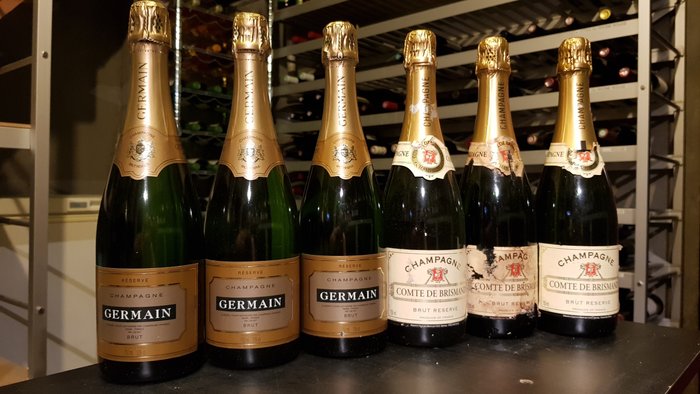 Germain But Réserve Champagne x 3 & Comte de Brismand Brut Réserve Champagne x 3 - 6 bottles