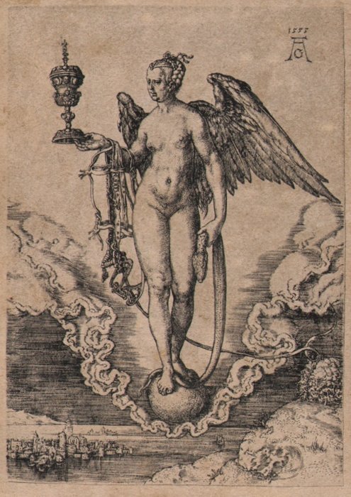 Albrecht Durer (1471-1528)  - Nemesis or Fortune - By Heinrich Aldegrever