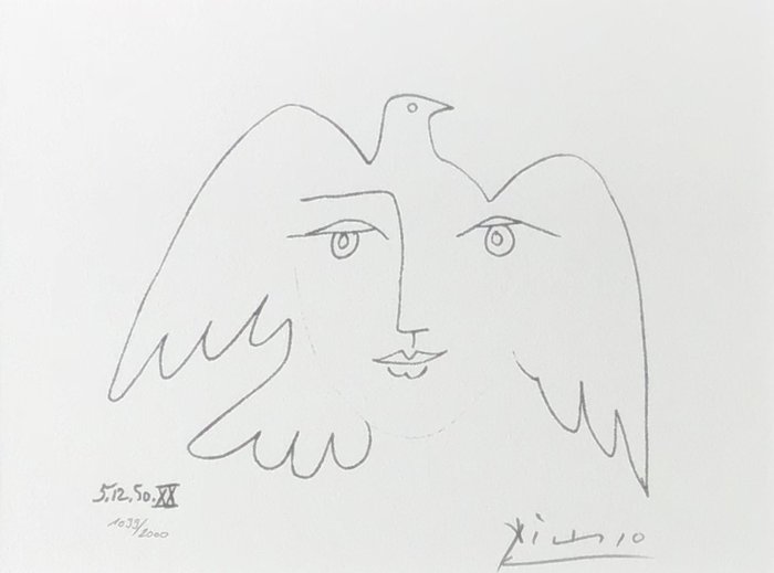 Pablo Picasso - Visage de la paix   XX