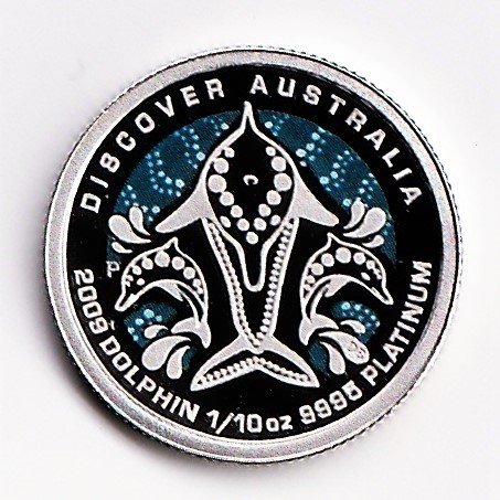 Australia. 15 Dollars 2009 Proof 'Dolphin' - 1/10 oz