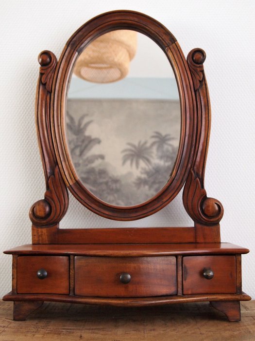 Lovely Mahogany Dressing Table Mirror With 3 Storage Catawiki