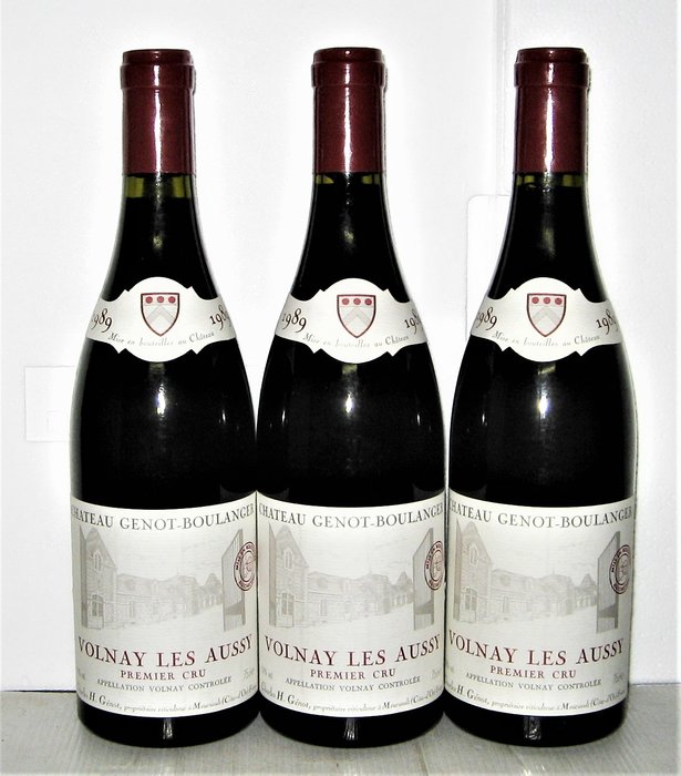 1989 Volnay 1° Cru "Les Aussy" - Domaine du Château Génot-Boulanger - Bourgogne - 3 Flaschen (0,75 l)