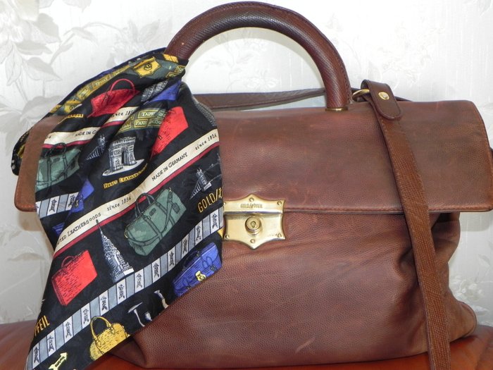 Goldpfeil Gold Pfeil Tasche und Tuch Aktentasche - Vintage